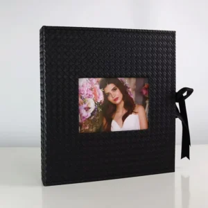 6-Inch Family Version Large Capacity Wedding Leather Photo Album Customizable Options Perfect Binding White Black Photo