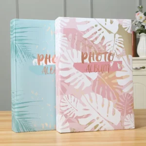 6-Inch Retro Centerfold Family Photo Album with Handwritten Paper Core, Baby Storage