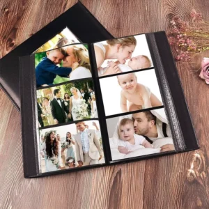 6-inch PU Leather 4×6 Photo Album Insert Pages Single-Window Design Party Wedding Business Gift Album