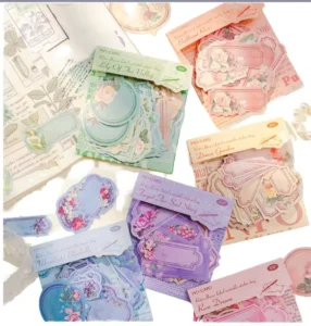 60-Piece Garden Label Series Retro Artistic Notebook Collage Material Decorative Stickers, 6 Models