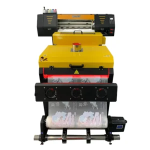 60 cm DTF Inkjet Printer with I3200, 4720 and XP600 Heads, PET Film Oven, Powder Heater and Dryer