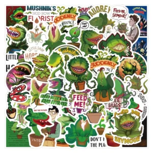 60PCS Classic USA Comedy Horror Plant Music Drama the Little Shop of Horrors Sticker