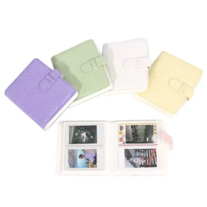 64-Pocket Mini Photo Album, Eco-Friendly, Three-Dimensional Printed Cover, 3 Inch
