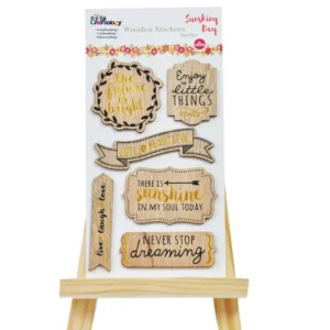 6pcs Diy Decorative Wooden Sticker