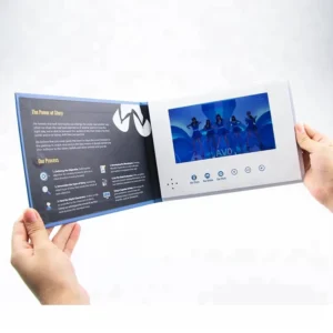7-Inch LCD Digital Photo Frame Hardcover Video Brochure Cards Printing Promotional Item Booklet Style