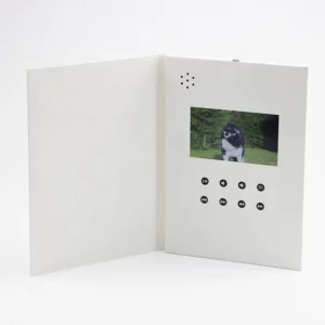 7-Inch LCD Display White Paper Branding Gift Magnetic Control Lithium Battery Multifunction Video Brochure