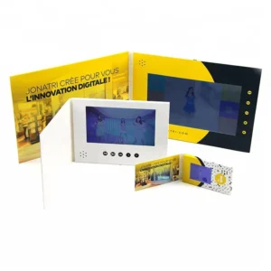 7 Inch LCD Media Digital Video Brochure Elegant Business Greeting Card with Wedding Theme for Promotional Gift Set