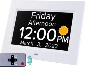 7-Inch Smart Electronic Digital Clock LCD Display Date Day Week 8 Alarm Medication Reminder Elderly Dementia Alzheimer’s