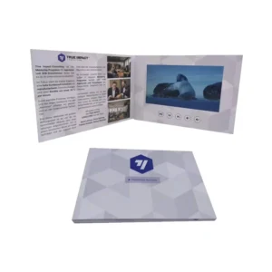 7″ Video Greeting Card for Christmas Anniversary Marketing Include Rechargeable Battery LCD Screen Digital Brochures