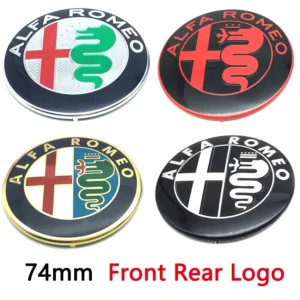 74mm Front Hood Bonnet Grille and Rear Trunk Emblem Decal