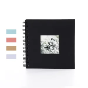 7×7-Inch Hardcover Kraft Photo Scrapbook Album with Window, Blank Pages, for Baby, Wedding, Guest Book, or Graduation