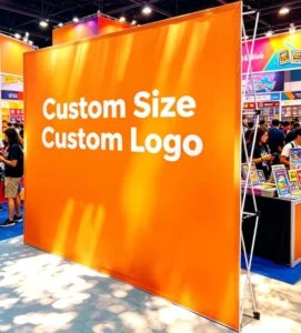 8*8ft Aluminum Tension Fabric Foldable Digital Printing Pop-Up Straight Stand Display Banner
