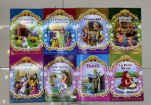 8-Piece French Learning Children’s Educational Story Books, A4, Montessori French Cartoon Fairy Tales