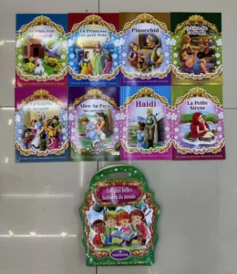 8-Piece French Learning Children’s Educational Story Books, B5, Montessori French Cartoon Fairy Tales