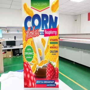 8 ft Black Retractable Double Roll-Up Banner Stand, Eco-Solvent UV Printing, Outdoor