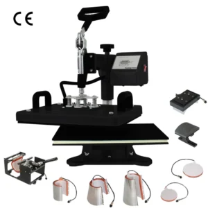 8-in-1 Combo Heat Press Machine for Sublimation Transfer, T-Shirts, Caps, Mugs and Plates