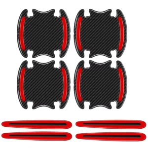 8 piece Set of Car Reflective Stickers Car Decorative Stickers Door Handle Anti collision Stickers Car Exterior Accessories