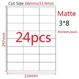 8.5×11 Inch A4 Scratch-Off Adhesive Shipping Labels 100 Sheets per Pack Color Printing Materials Laser Inkjet Printer