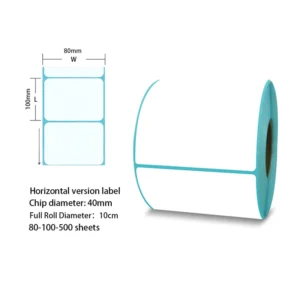 80*100mm Factory Direct Thermal Shipping Labels Strong Adhesive Clear Printing Logistics Label Paper Roll