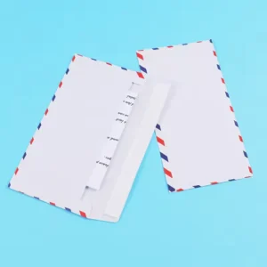 80gsm Red and Blue Stripe Paper Window Self-Adhesive Air Mailing Envelope