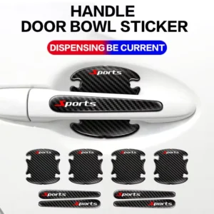 8pcs set PVC self-adhesive sports car door handle scratch protector stickers