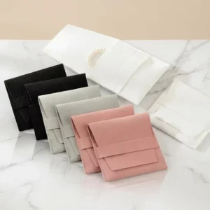 8x8cm Multicolor Microfiber Jewelry Gift Packaging Pouch with Custom Printed Logo