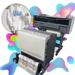 9 Colors DTF Printer Transfer Fluorescent 600mm 3 Heads for T-Shirt Clothes Printing Machine