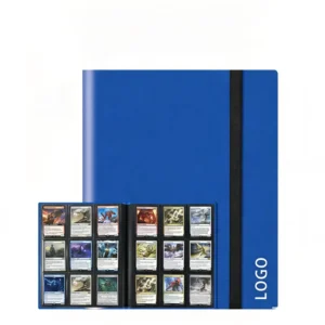 9-Pocket 540-Card Double-Sided PP Trading Card Binder with Elastic Strap for Sports Photo Cards