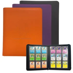 9-Pocket Large-Size Toploader Trading Card Binder, PU Leather, Custom Photo Album
