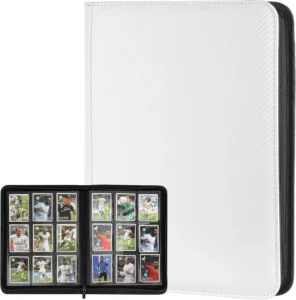 9-Pocket PU Leather Photo Album and Trading Card Binder with Passport Holder