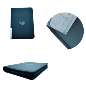9-Pocket PU Leather Zipper Trading Card Binder for 360 Cards
