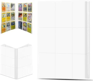 9-Pocket Ultra-Clear Trading Card Album Holder and Collection Binder for TCG, Board Games, Sports, Football, and Baseball Cards