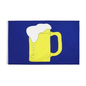 90*150cm 3*5fts Beer Glass Polyester Flag Banner