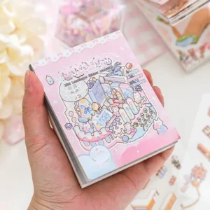 96-Sheet Miniature Scenery Sticker Book with Miniature Scene Decoration Stickers