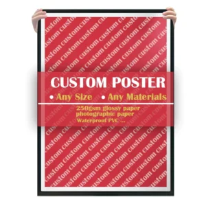 A0 A2 A3 Custom Digital Wall Poster with Frame and Tube Packaging