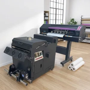 A1 DTF Printer 610mm Max Printing Width 2 Head XP600 with Powder Shaker Machine for T Shirt Heat Transfer