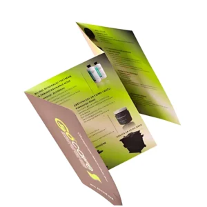 A3 200gsm C2S Coated Paper Gate Fold Gloss Lamination Luxury Real Estate Project Full Image Brochure