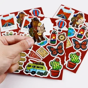 A3 A4 A5 A6 Size Adhesive Vinyl Waterproof Kiss Cut Sticker Sheets
