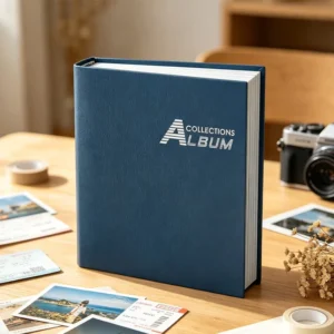 A3 DIY Photo Album, 20 Sheets, PP Inner Pages, Matte Varnished, Embossed Frame Cover