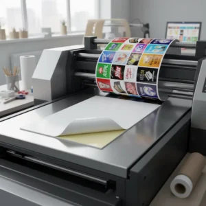 A3 Glossy Vinyl Sticker Paper, Adhesive, Laser and Inkjet Printing, Waterproof, Custom Sheet
