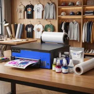 A3 Inkjet XP600 DTF Printer with 30cm Transfer Roll Film for Clothes