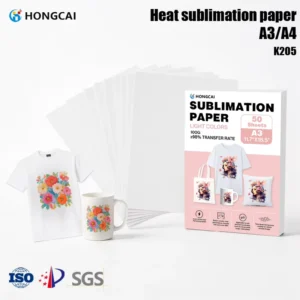A3 Sublimation Heat Transfer Paper High-Temperature White Paper Film for Textile, Leather, Cups, Mugs, and Garments
