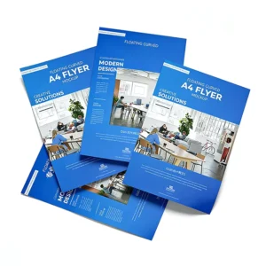 A4 A5 A6 DL Size Matte Gloss Soft Touch Finish Professional Custom Flyer Printing for Business Promotion Premium Custom Flyer