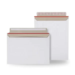 A4 A5 Stay-Flat Rigid White Cardboard Mailers with Self-Adhesive Seal for Photos, Documents, Cards and Art Prints