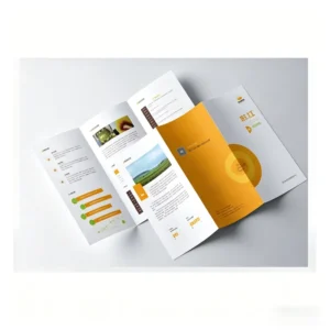 A4 A5 Tri-Fold Brochure Custom Advertising Flyer Mini Brochure CMYK Offset Digital Printing Service
