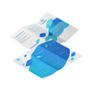 A4 Brochure Printing with Coated Art Paper, Offset Printed Folded Leaflets and Flyers, Custom Logo