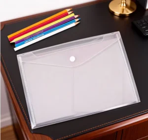 A4 Durable PP Plastic Translucent File Envelope with Buckle Latch for School and Office, Multicolor