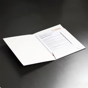 A4 Product Quotation Folder Business Profile 300GSM Paper Custom Folder with Flyers