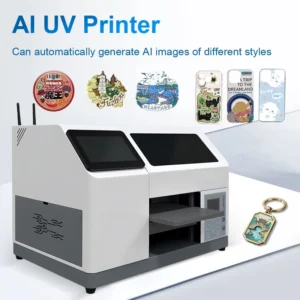 A4 UV Inkjet Printer with Touchscreen and AI Drawing for Mirror Phone Case Printing