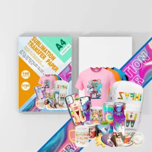 A4 and A3 Sublimation Paper, Vinyl Heat Press Printing Inkjet Transfer Paper for Bags, Mugs, T-Shirts